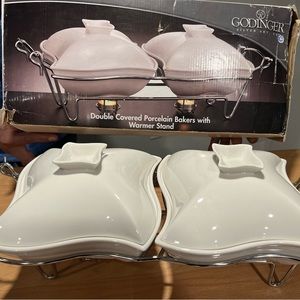 Godinger Porcelain Warming Dishes